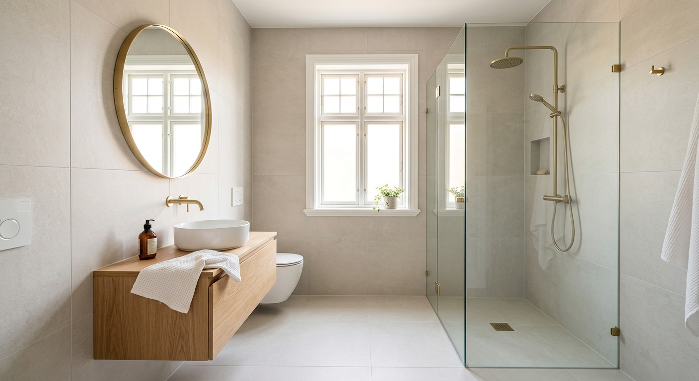 Même salle de bain, visuel du résultat après travaux
